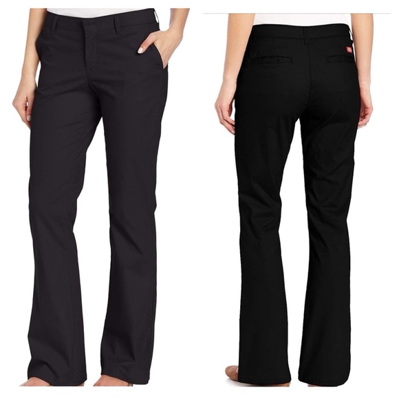 Dickies Women's Slim Fit Bootcut Stretch Pants 12 Short NWT - Picture 1 of 16